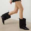 Women's Boots Gaiter Shaft Pointed Toe Sculpted Heel