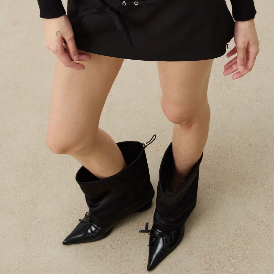 Women's Boots Gaiter Shaft Pointed Toe Sculpted Heel