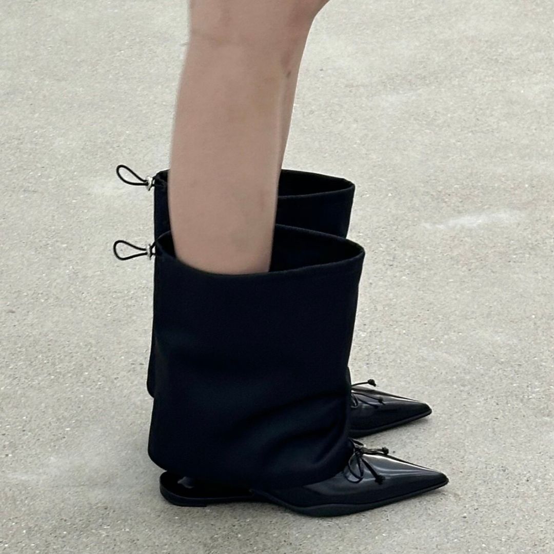 Women's Boots Gaiter Shaft Pointed Toe Sculpted Heel