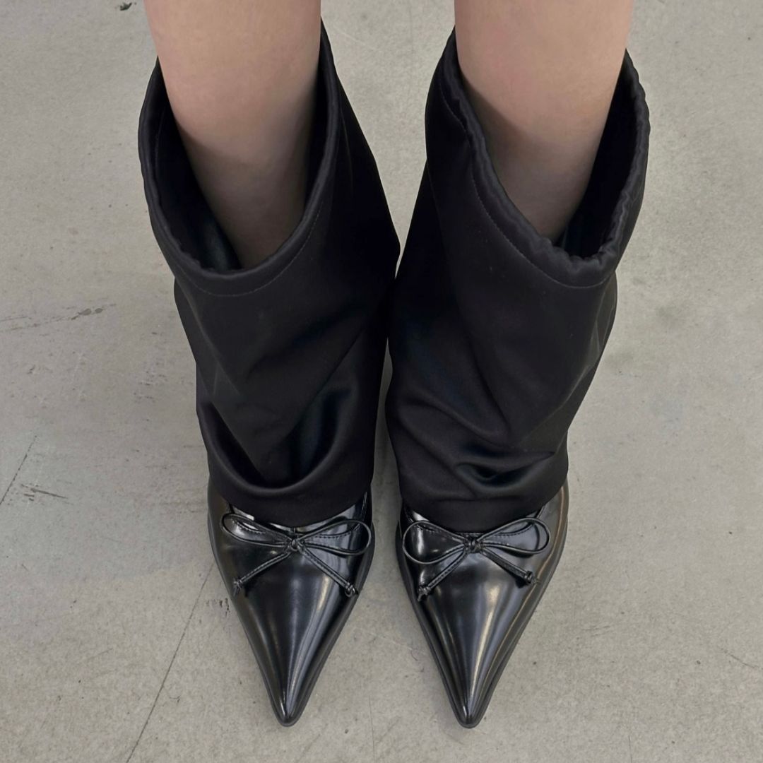 Women's Boots Gaiter Shaft Pointed Toe Sculpted Heel