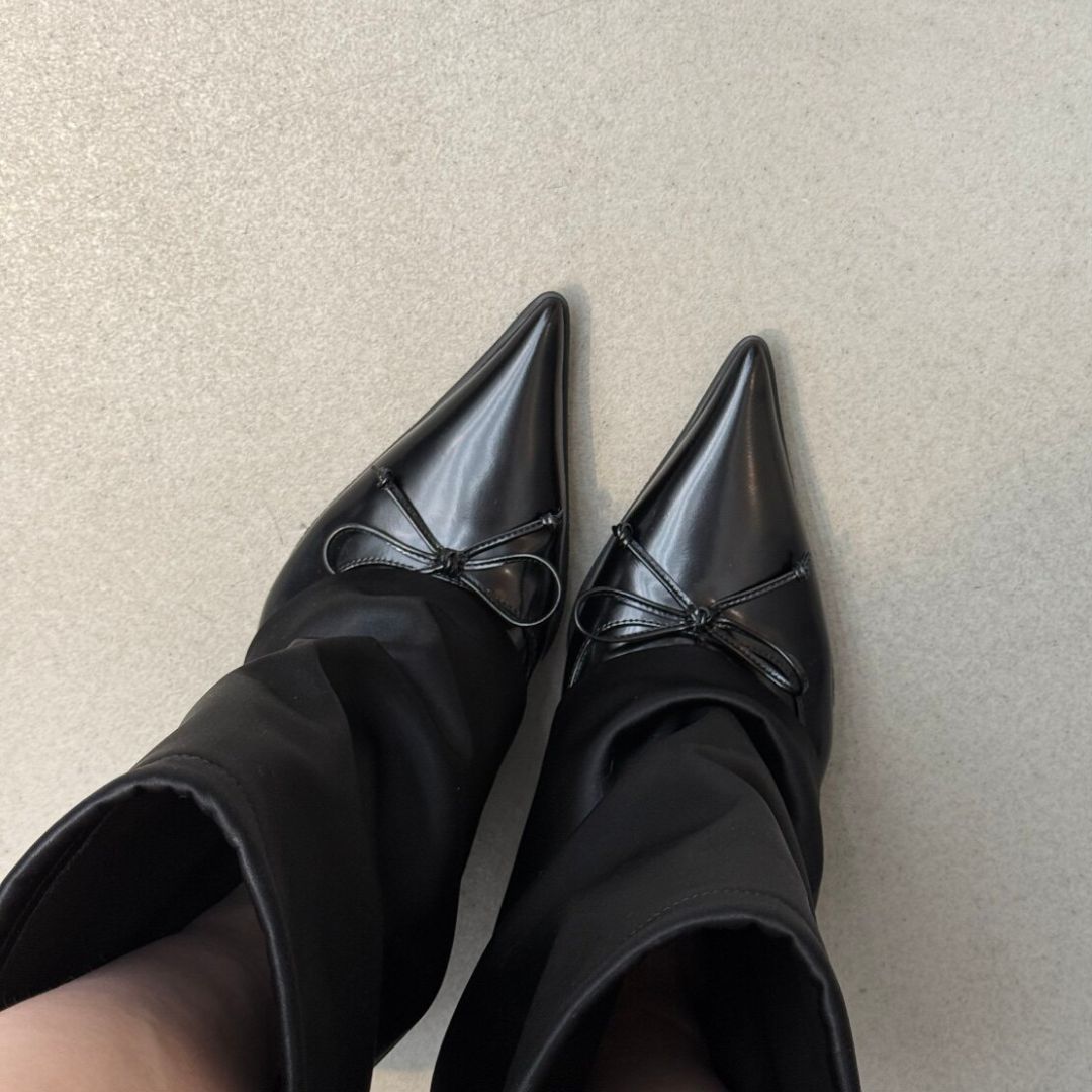 Women's Boots Gaiter Shaft Pointed Toe Sculpted Heel