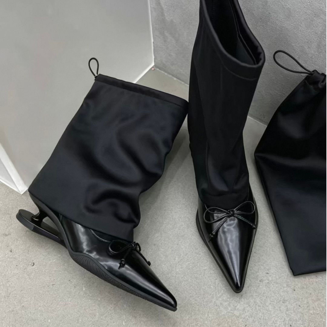 Women's Boots Gaiter Shaft Pointed Toe Sculpted Heel