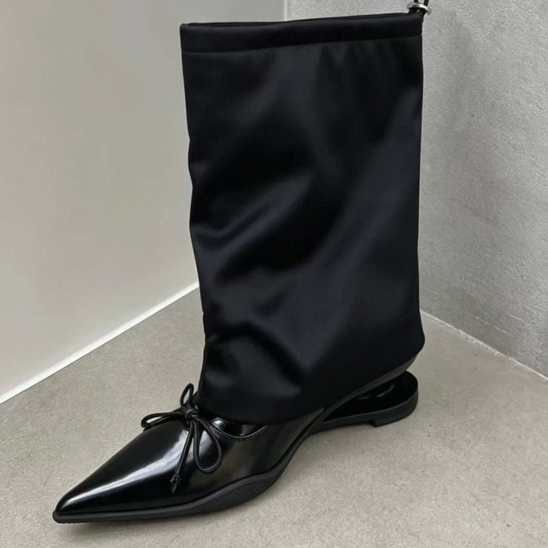 Women's Boots Gaiter Shaft Pointed Toe Sculpted Heel