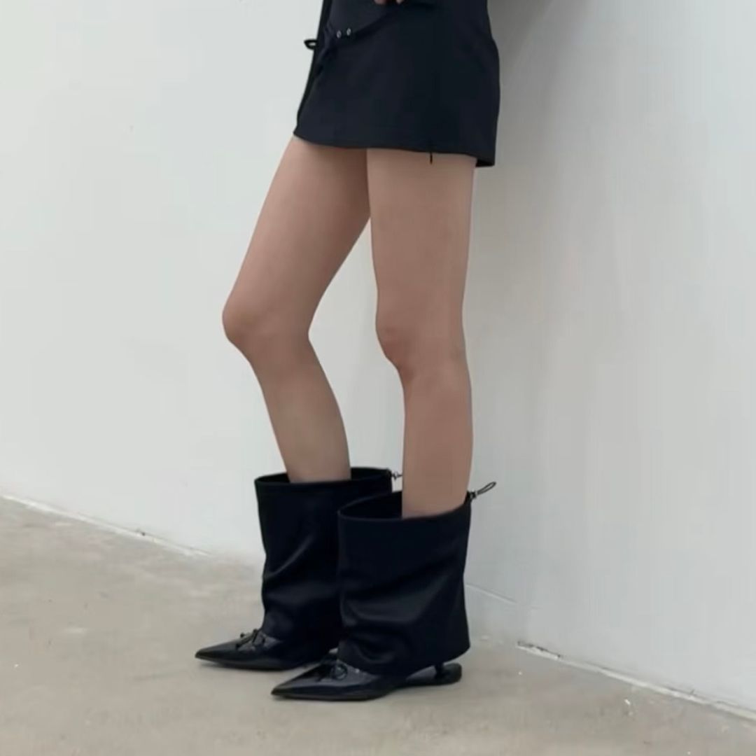 Women's Boots Gaiter Shaft Pointed Toe Sculpted Heel