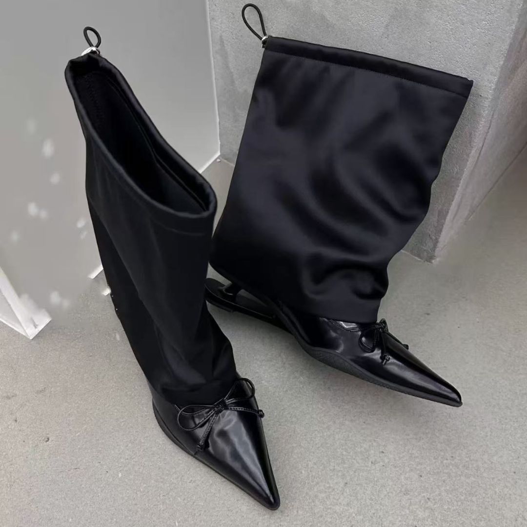 Women's Boots Gaiter Shaft Pointed Toe Sculpted Heel