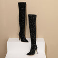 Women's Boots Thigh High Sequin Stiletto Pointed Toe
