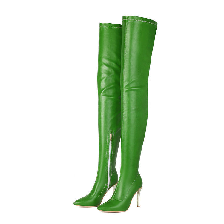 Women's Boots Over The Knee Stiletto Pointed Toe