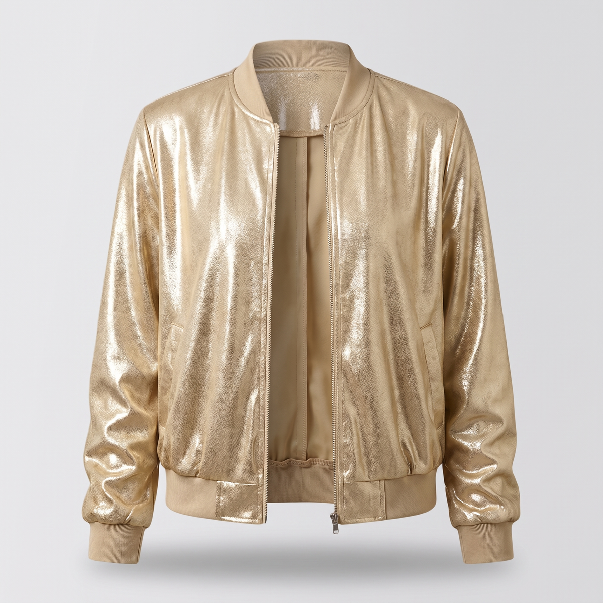 Unisex Jacket with Glitter Sleeve Detail