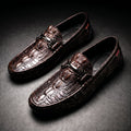 Men's Croc-Embossed Leather Loafers