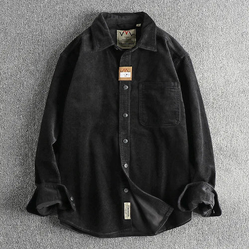 Unisex Corduroy Shirt with Workwear Style