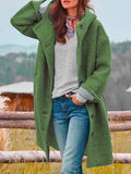 Women's Long-Sleeved Coat with Buttons