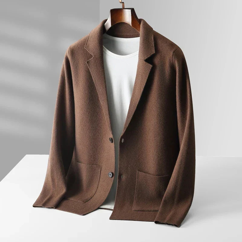 Unisex Cashmere Cardigan with Button Front and Pockets