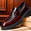 Men's Leather Derbies with Metal Buckle