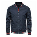 Unisex Varsity Bomber Jacket with Ribbed Accents