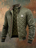 Men's Long-Sleeve Leather-Look Jacket