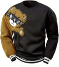 Men's Sweatshirt with Teddy Bear Appliqué