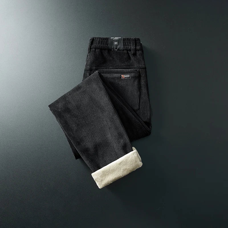 Unisex Fleece-Lined Corduroy Trousers