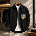 Unisex Overshirt Jacket with Aztec Patch Pocket