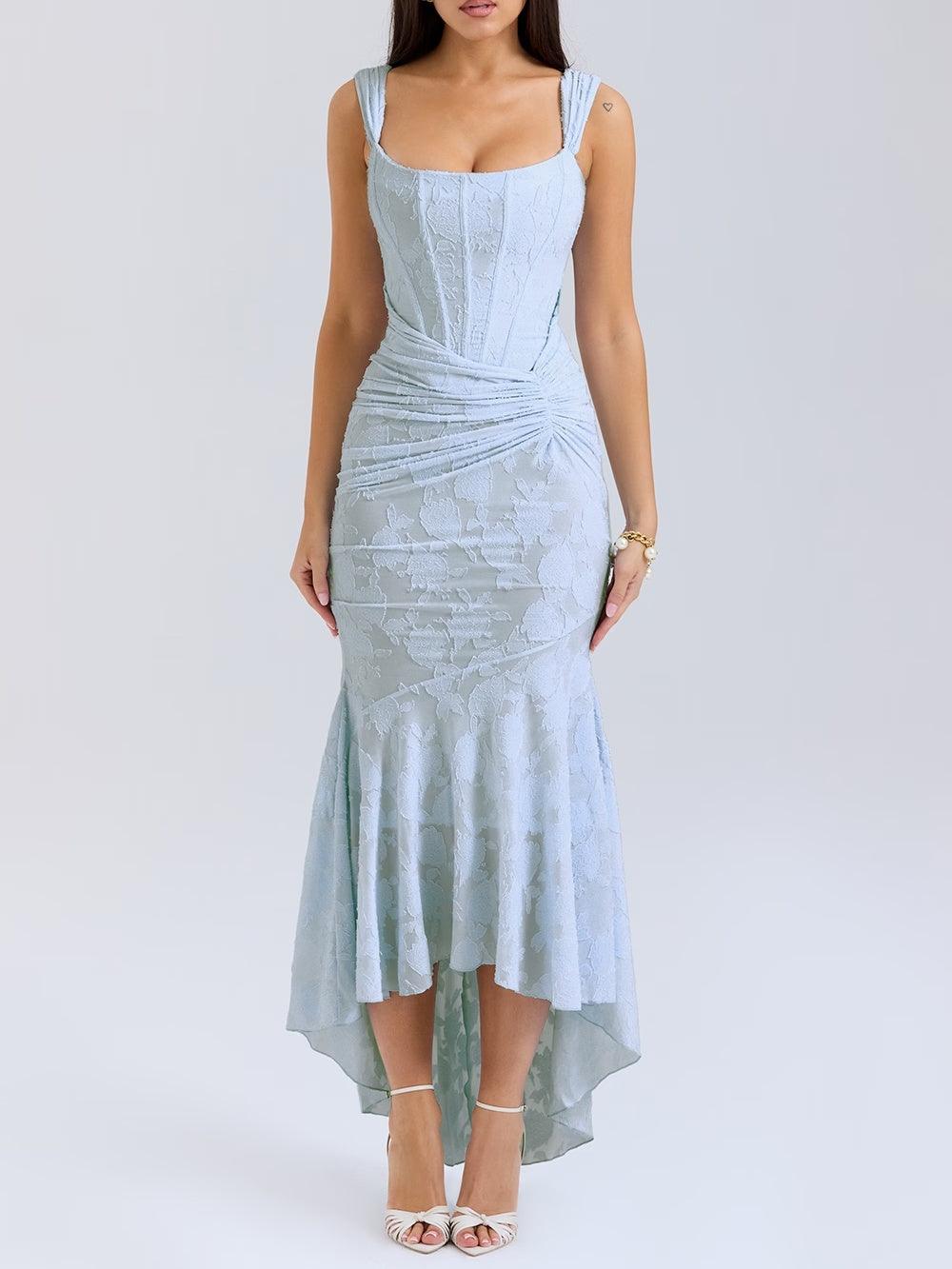 Women's Maxi Dress with Romantic Floral Print