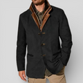 Men's Blazer with Lapels and Button Closure