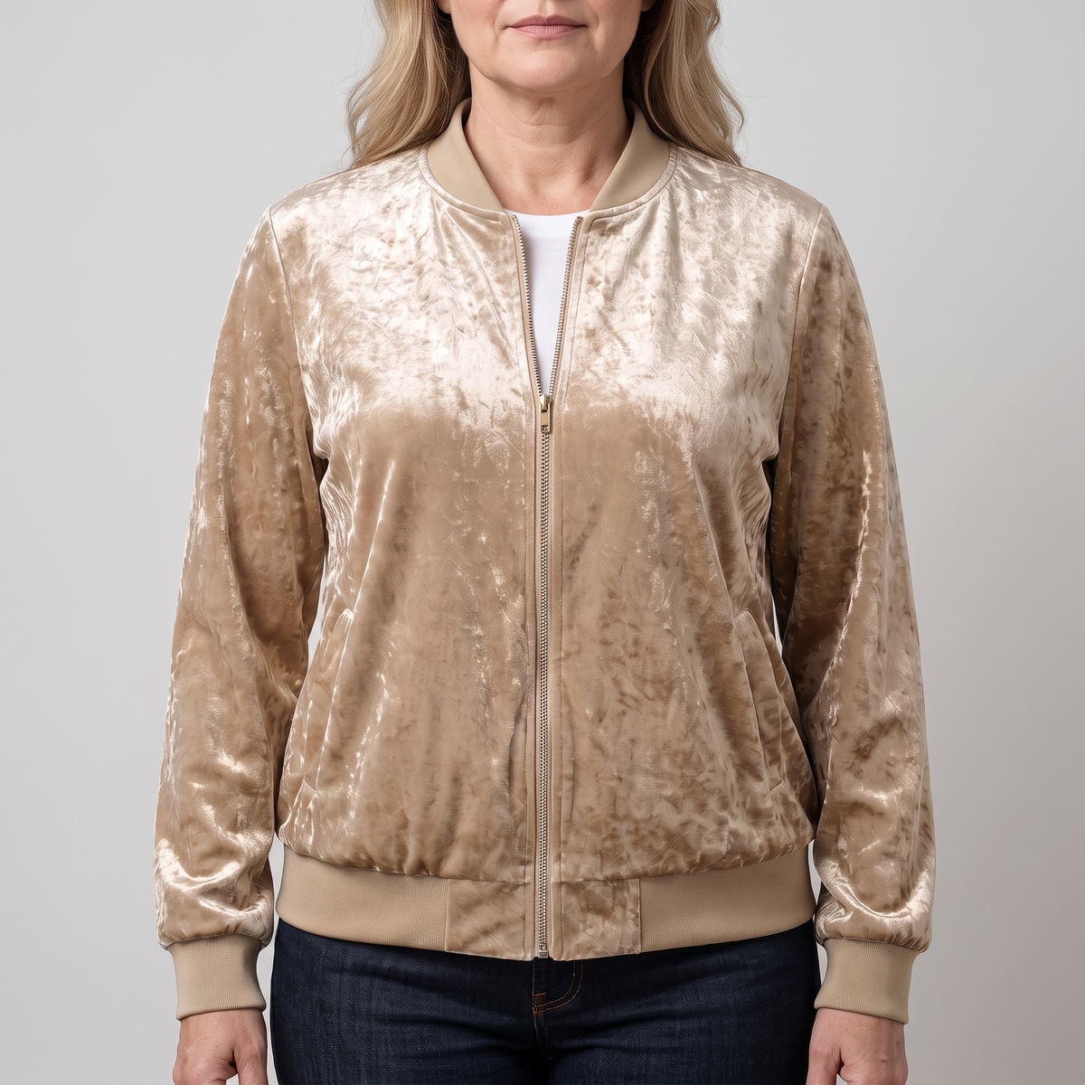 Unisex Jacket with Glitter Sleeve Detail