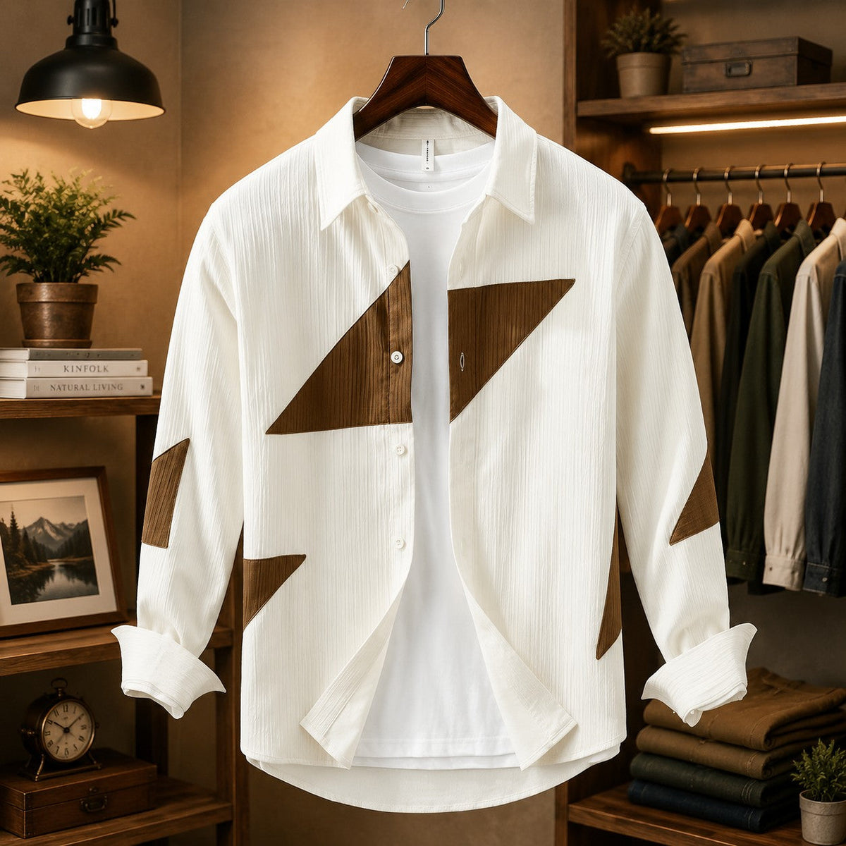 Unisex Shirt with Contrast Panels