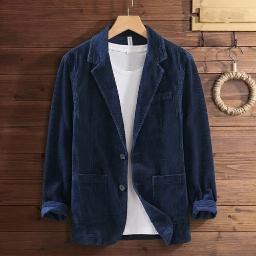 Unisex Blazer in Soft Cotton Corduroy
