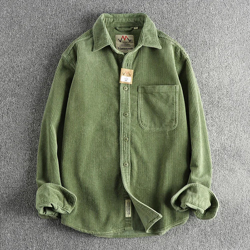 Unisex Corduroy Shirt with Workwear Style