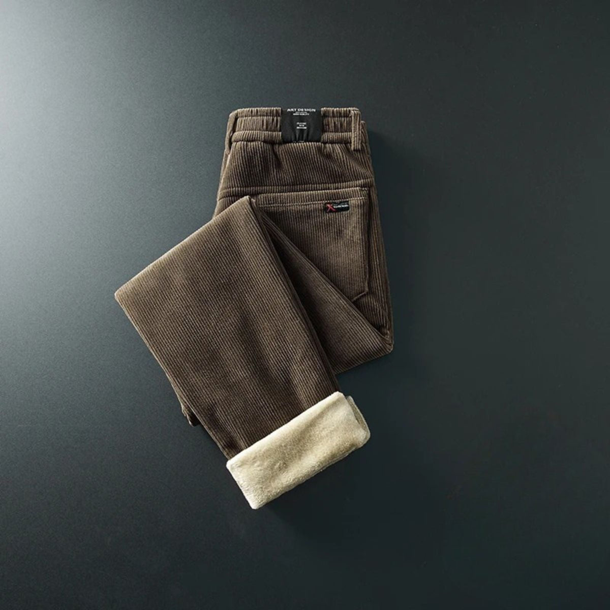Unisex Fleece-Lined Corduroy Trousers