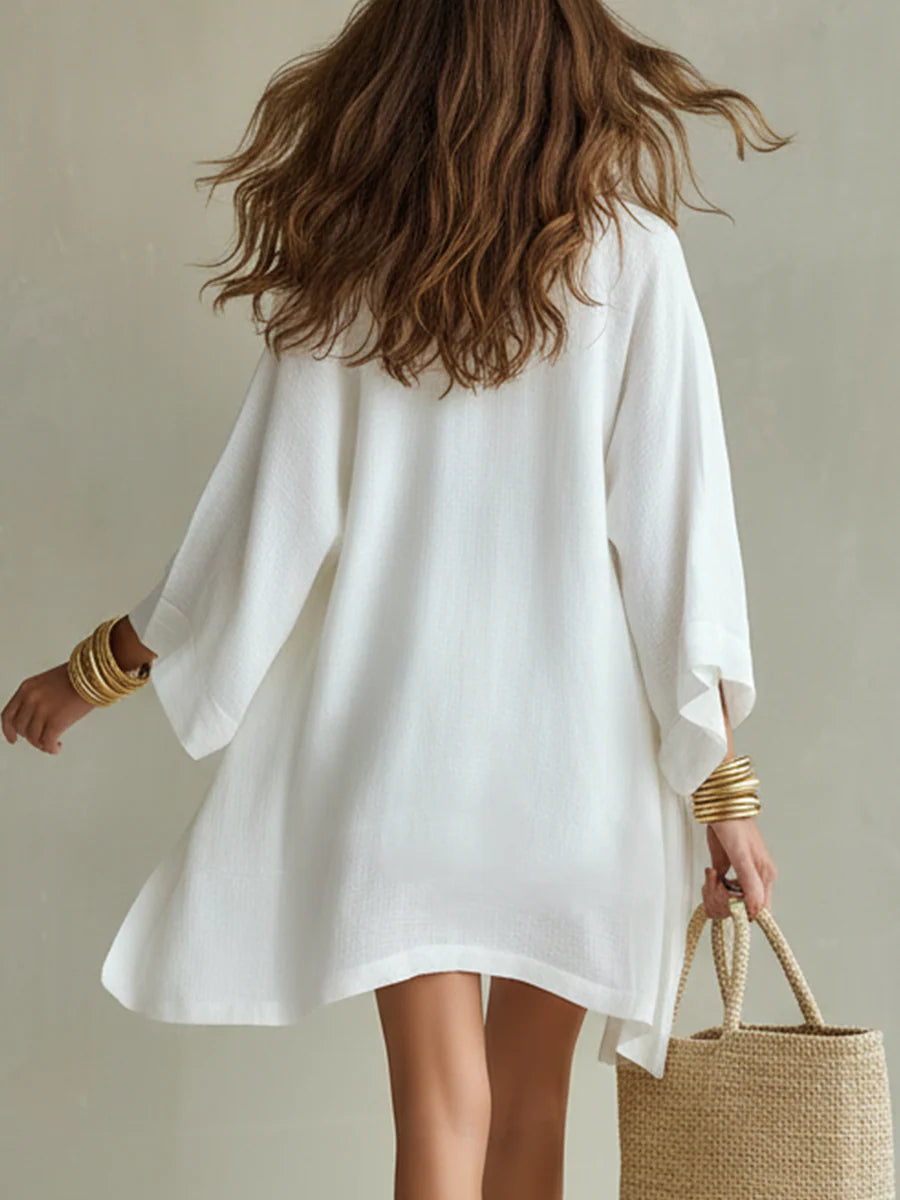 Women's Three-Piece Clothing Set with Cardigan and Shorts