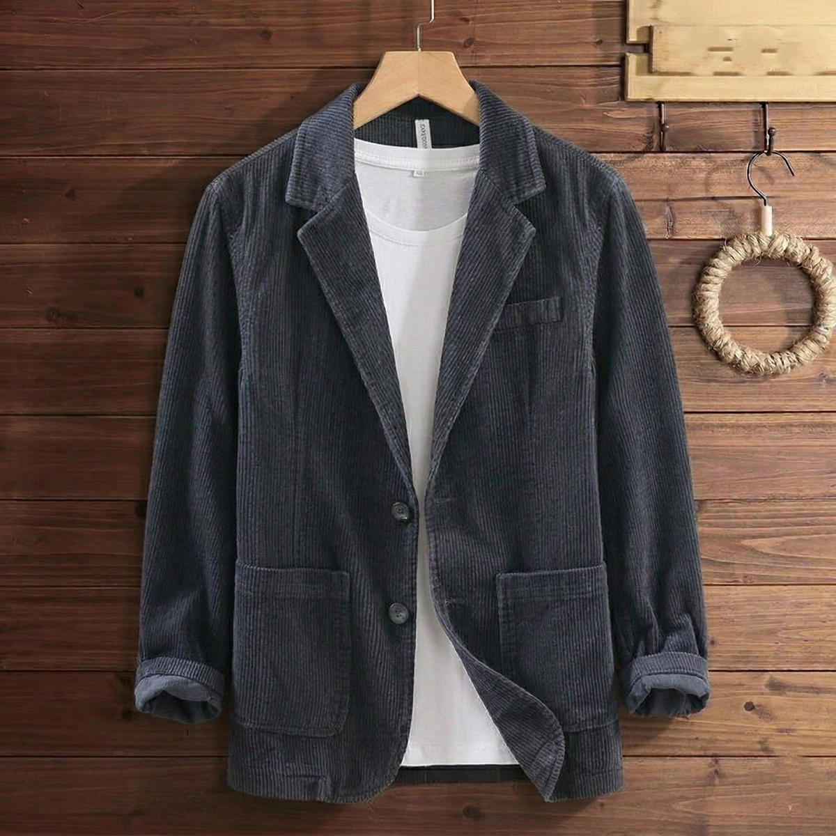 Unisex Blazer in Soft Cotton Corduroy