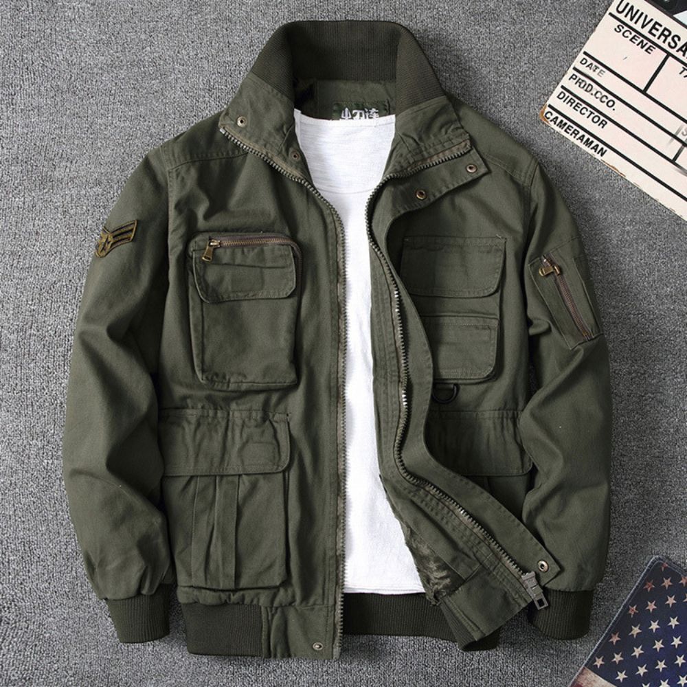 Unisex Fleece Jacket with Zip Front and Utility Pockets