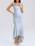 Women's Maxi Dress with Romantic Floral Print