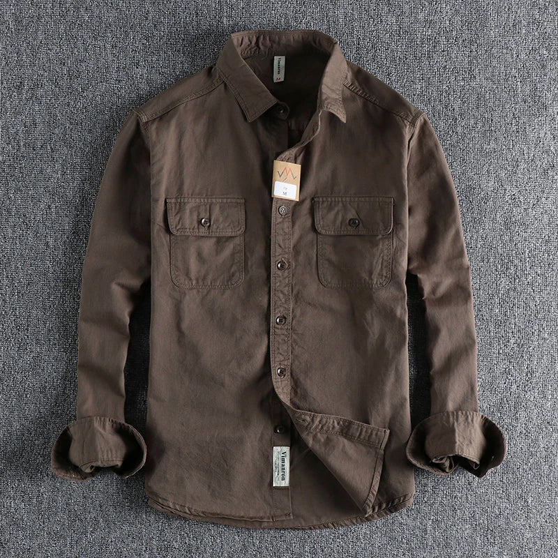 Unisex Shirt with Long Sleeves and 100% Cotton