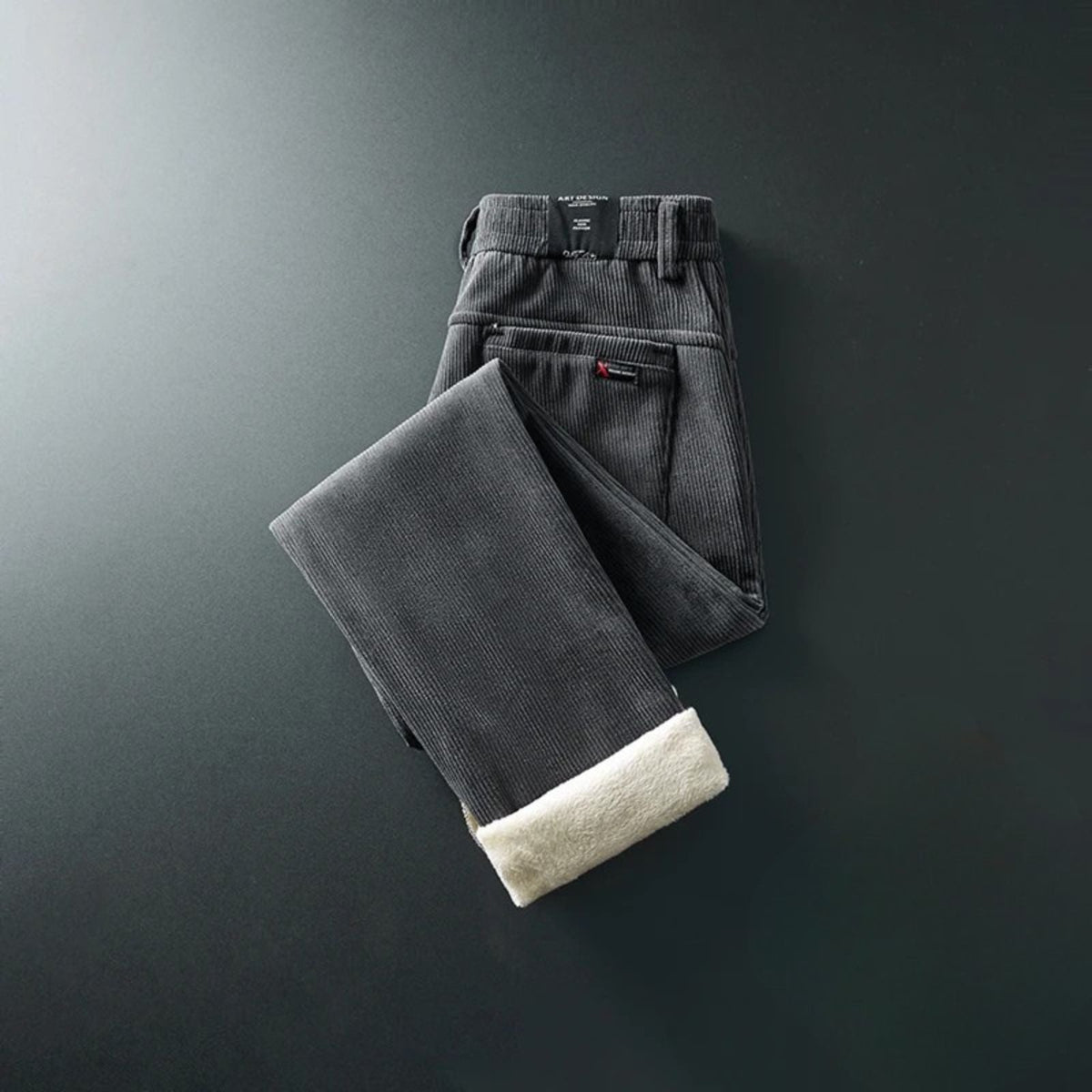 Unisex Fleece-Lined Corduroy Trousers