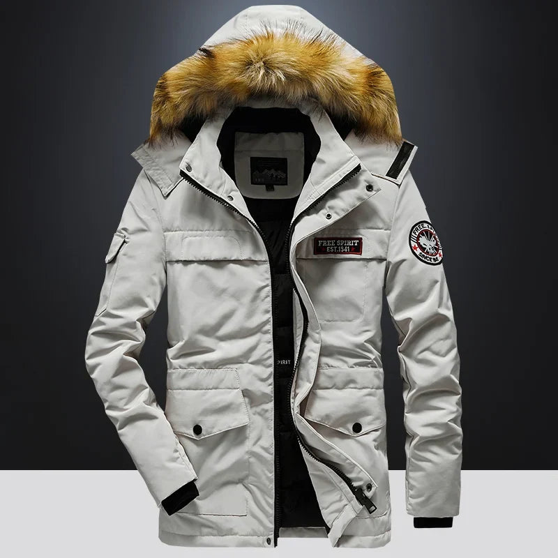 Unisex Arctic Parka with Faux-Fur Hood