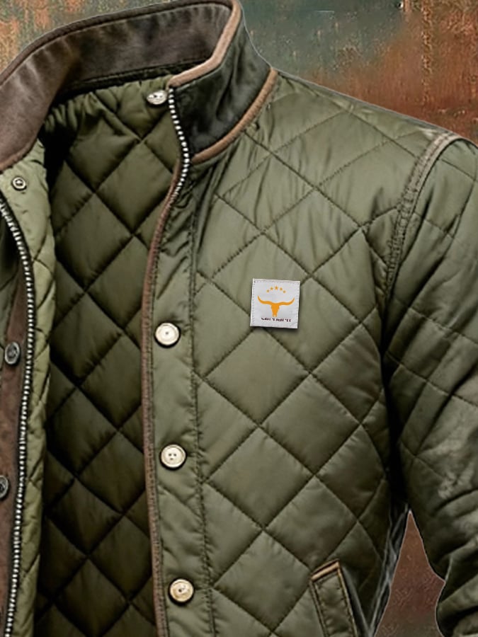 Men's Long-Sleeve Leather-Look Jacket