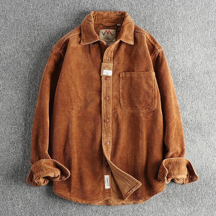 Unisex Corduroy Shirt with Workwear Style