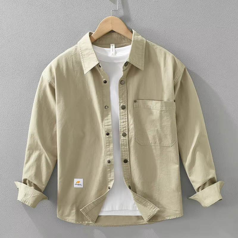 Unisex Workwear Shirt with Chest Pocket and Button Closure