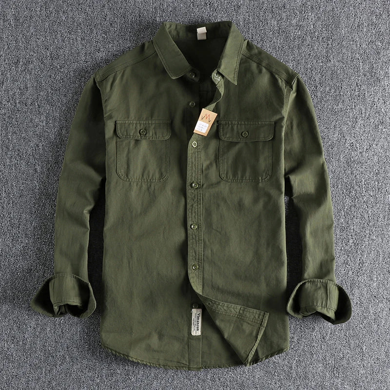 Unisex Shirt with Long Sleeves and 100% Cotton