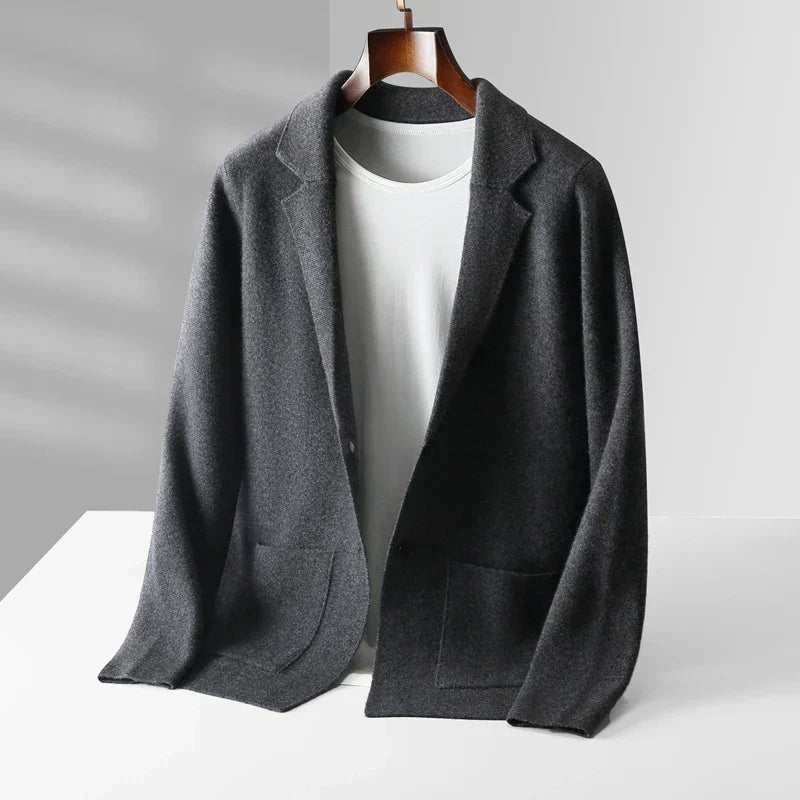 Unisex Cashmere Cardigan with Button Front and Pockets