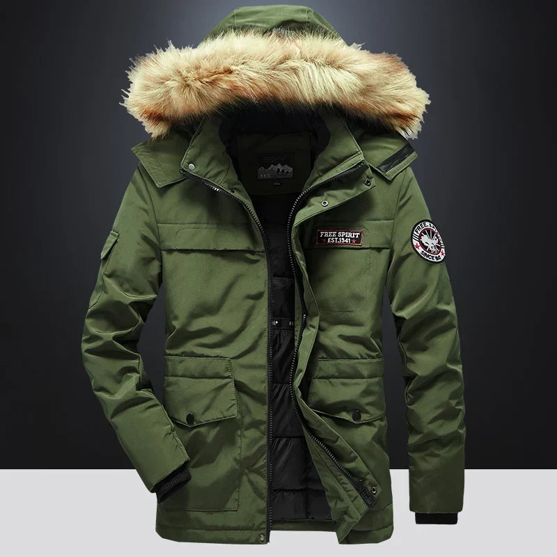 Unisex Arctic Parka with Faux-Fur Hood