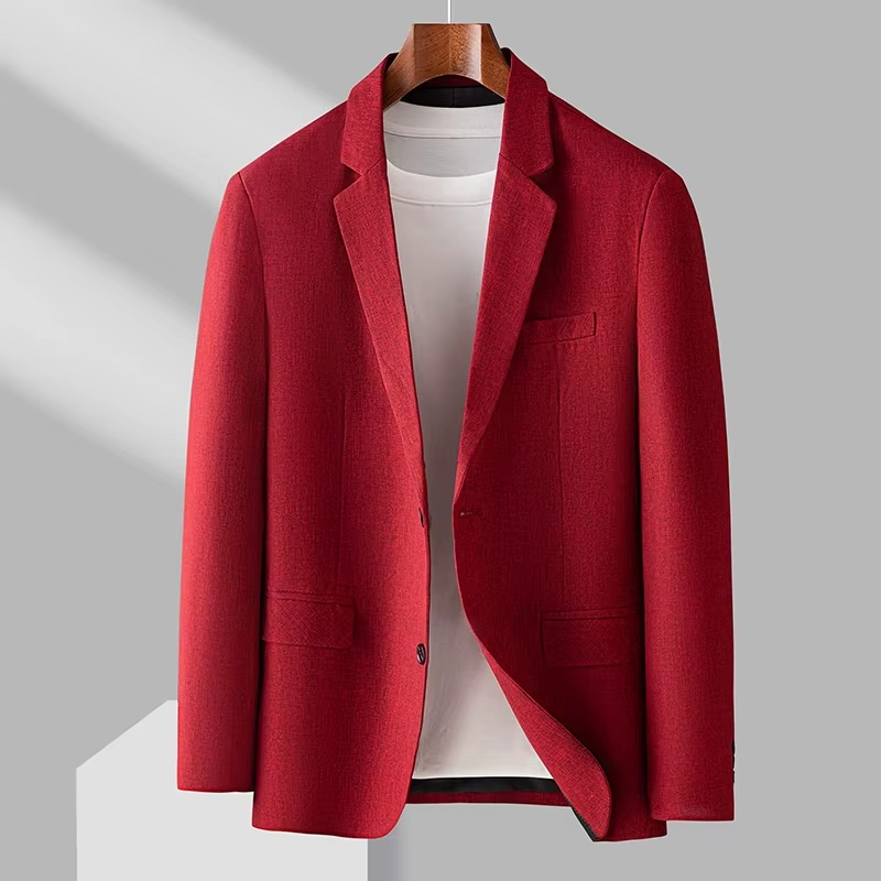Unisex Blazer with Slim Fit and Single-Breasted Front