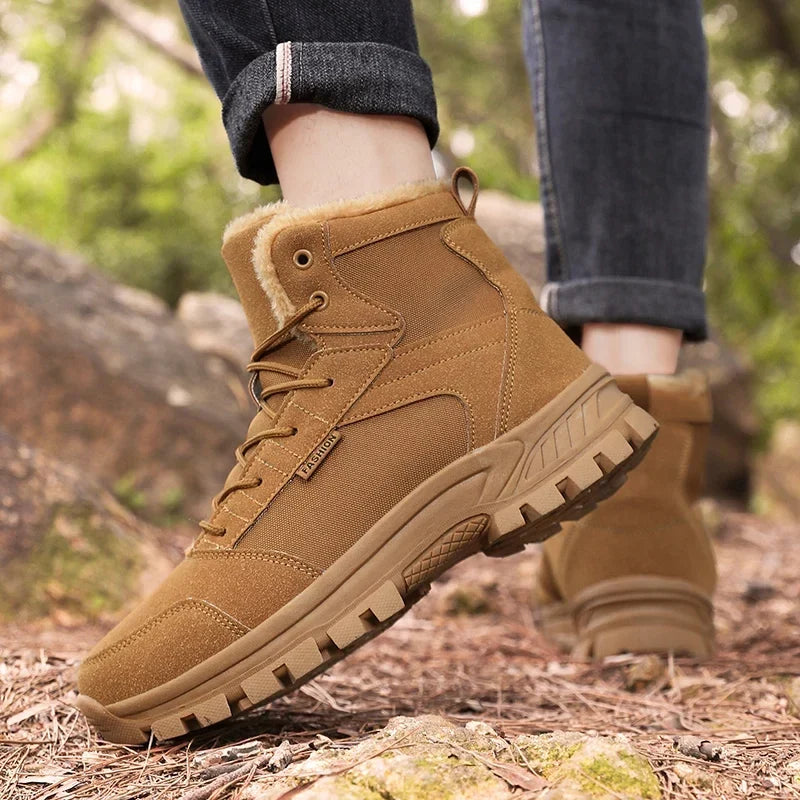 Unisex Suede Hiking Boots with Non-Slip Outsole