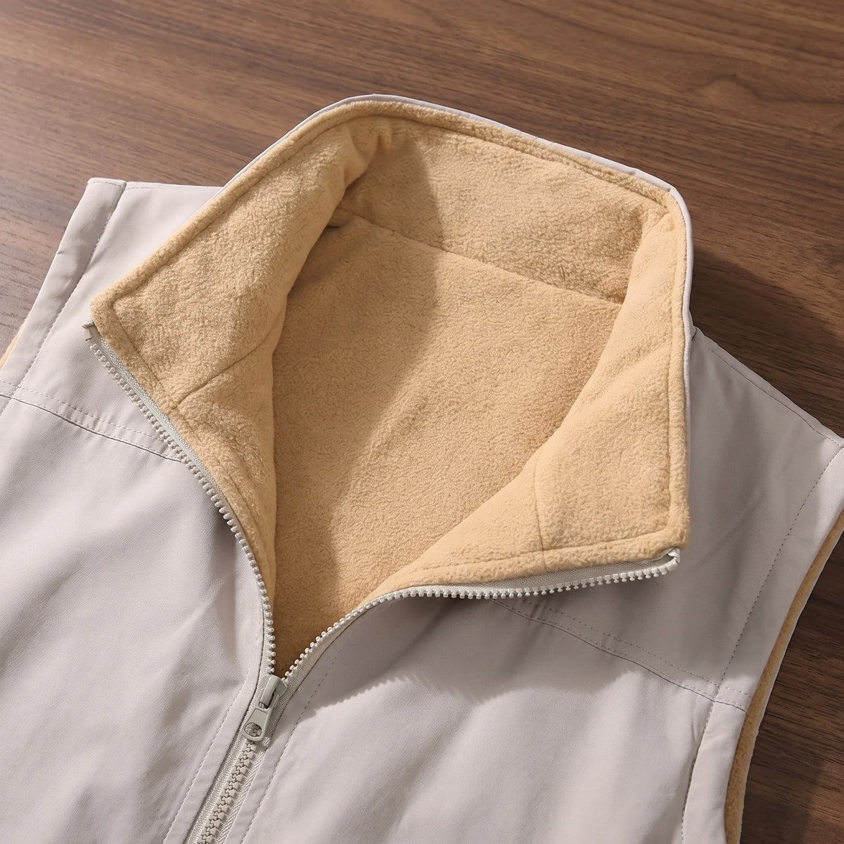 Unisex Softshell Fleece Vest with High Collar