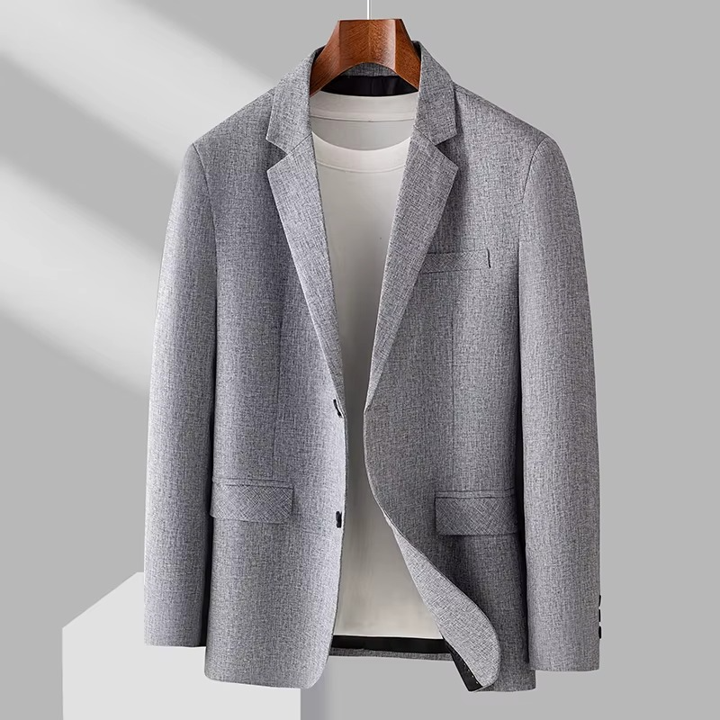 Unisex Blazer with Slim Fit and Single-Breasted Front