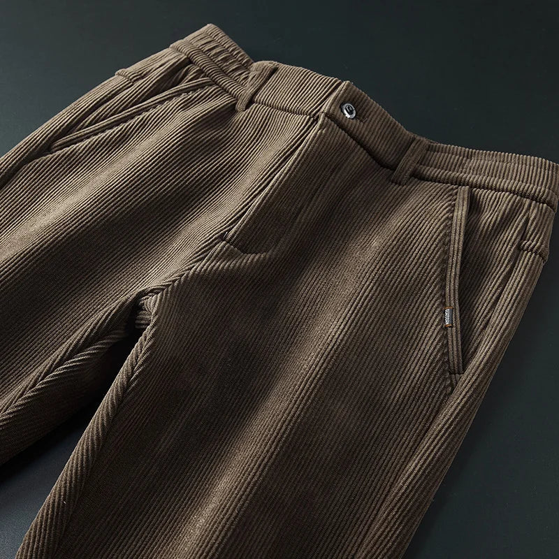 Unisex Fleece-Lined Corduroy Trousers