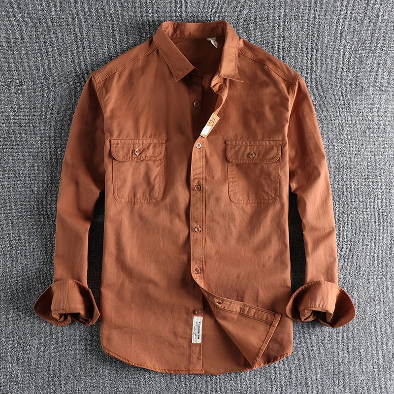 Unisex Shirt with Long Sleeves and 100% Cotton