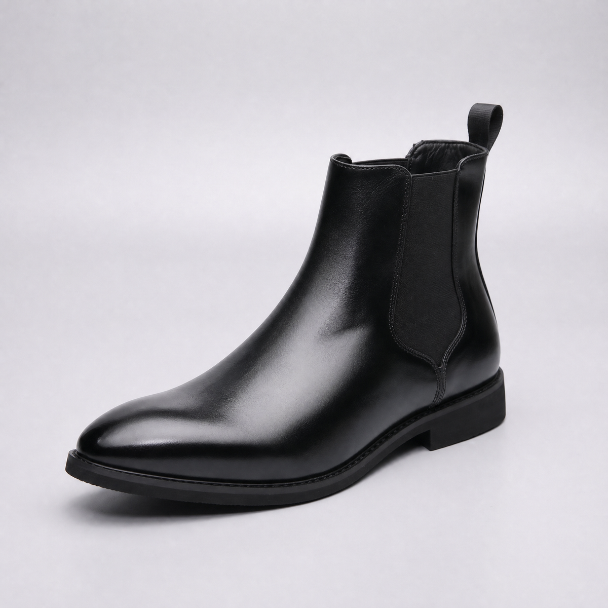 Unisex Chelsea Boots with Elasticated Sides and Low Block Heel