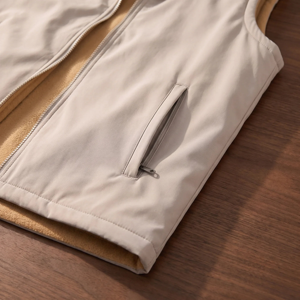 Unisex Softshell Fleece Vest with High Collar